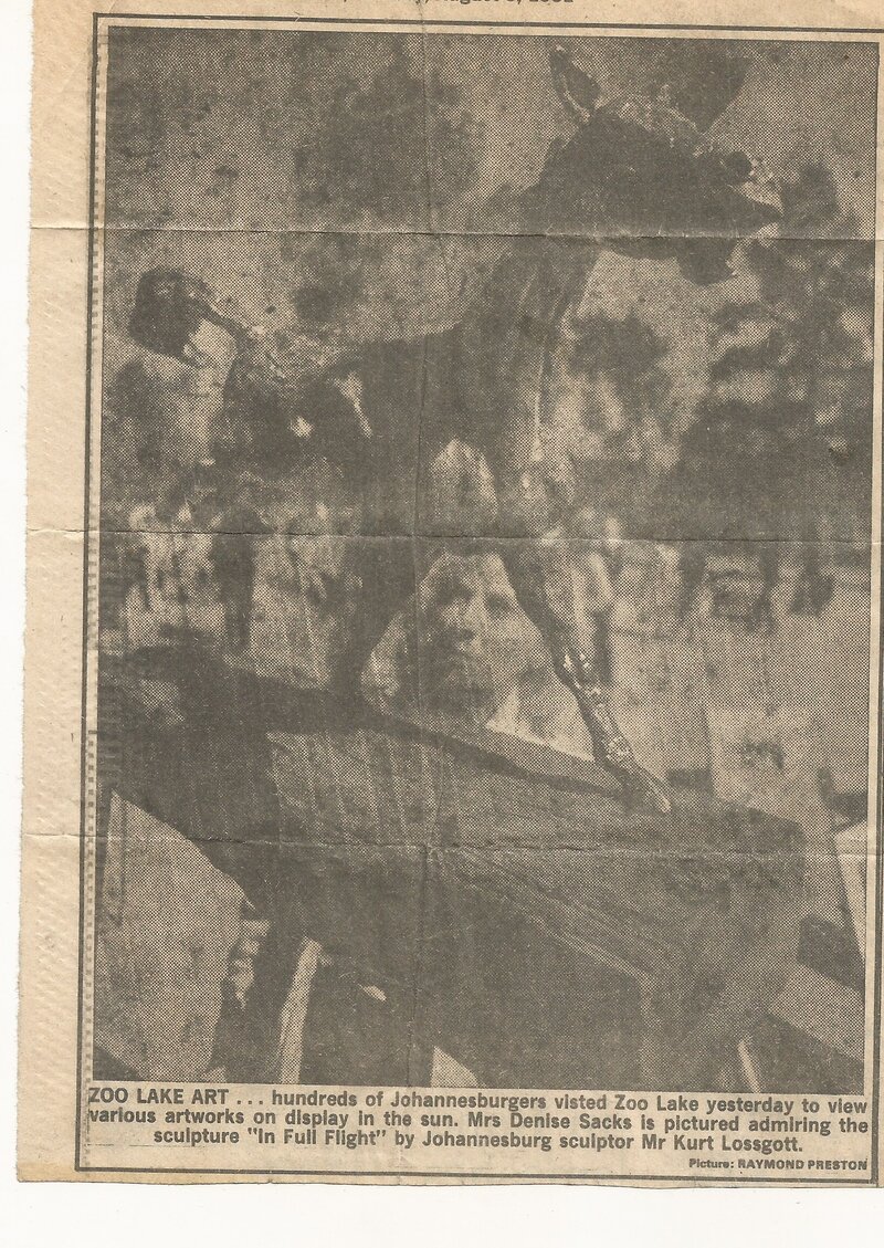 In Full Flight beim Zoo Lake, Johannesburg, August 1981 (Rand Daily Mail).