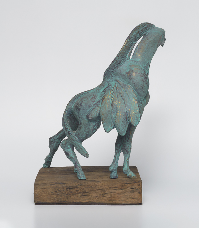 Spirit of Africa — Bronzene Allegorie aus Adler, Fisch, Erde, Feuer — innere Schau hinter dem Schleier